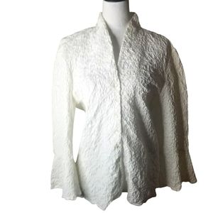 NEXX 100% Cotton Plisse Bell Sleeve Top